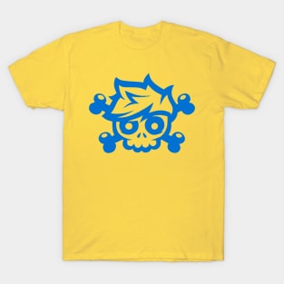 Blue Skull and Crossbones T-Shirt